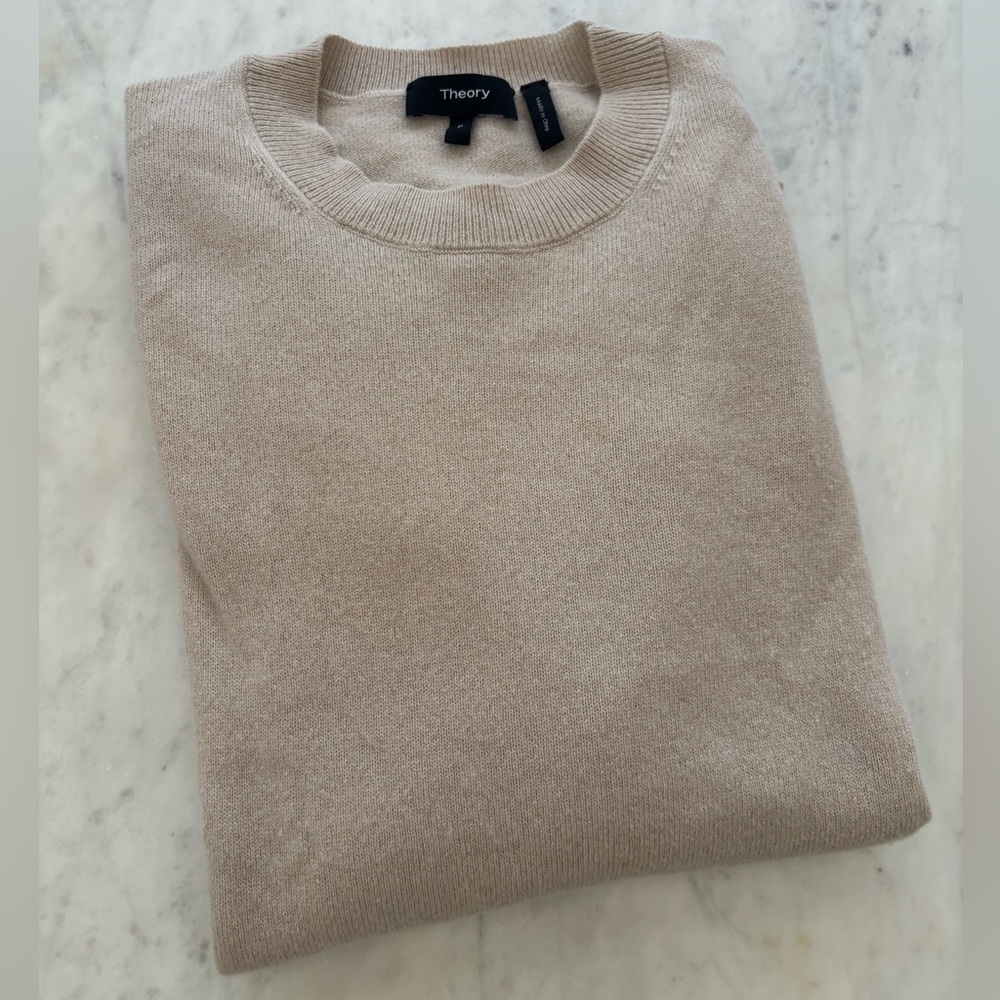 Theory Karenia Cashmere Sweater; Light Tan; Small